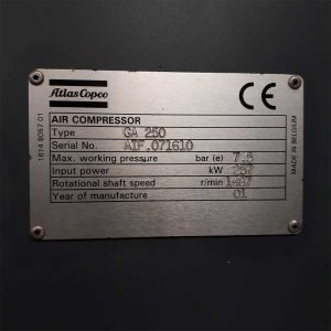Compresseur Atlas-Copco GA-250-MK3P AIF-071610